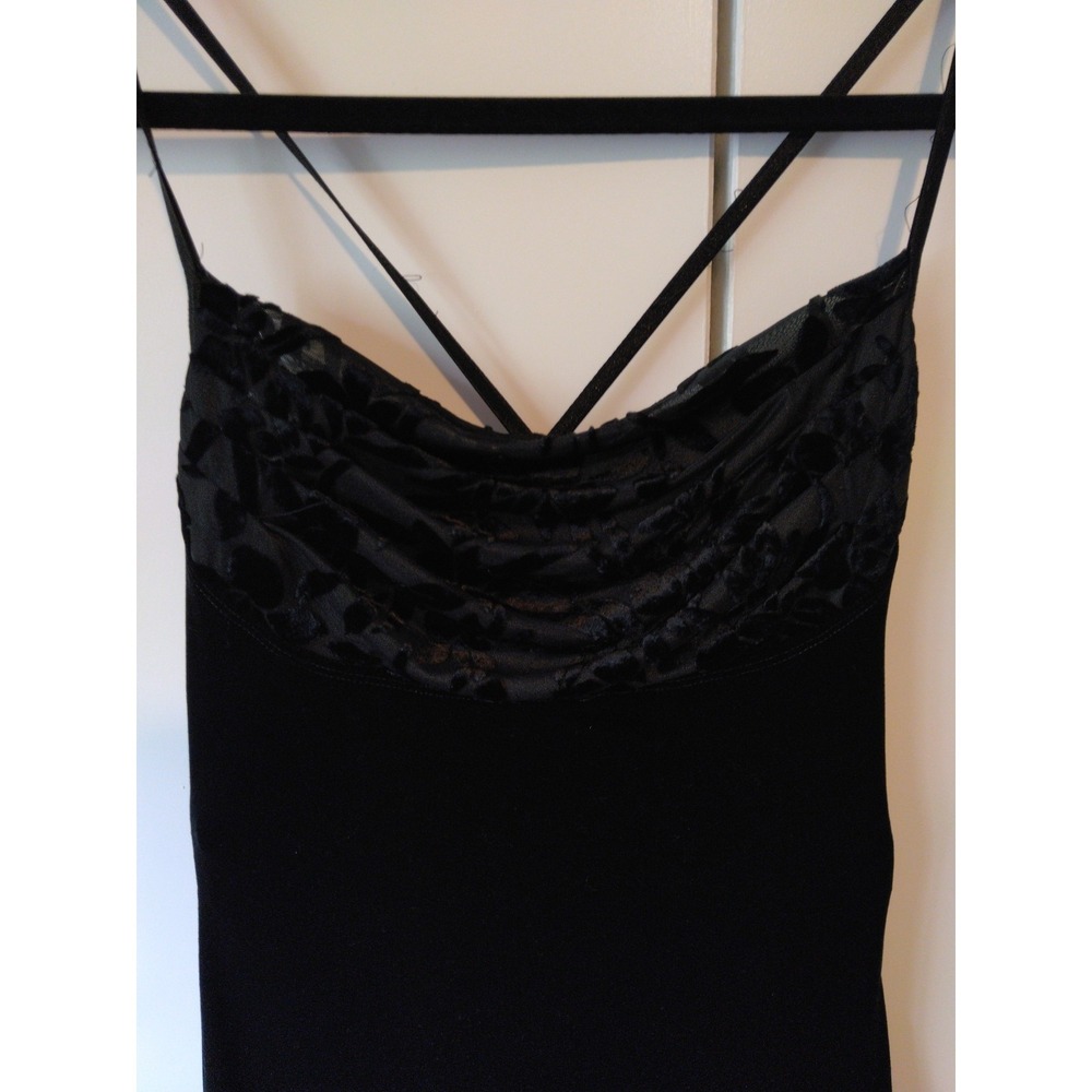 Y2K Rampage Cowl Neck Velour Slip Dress  Size S Whimsigoth Fairy‎ Grunge Goth - Picture 2 of 10